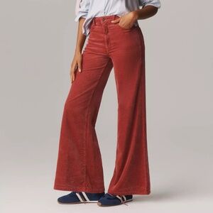 Anthropologie Pilcro Robbie Corduroy High-Rise Flare Jeans NWT Size 26